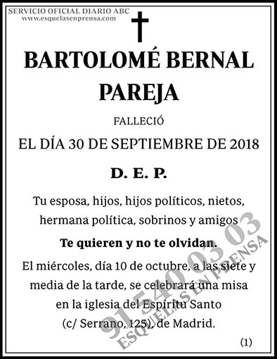 Bartolomé Bernal Pareja